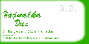 hajnalka dus business card